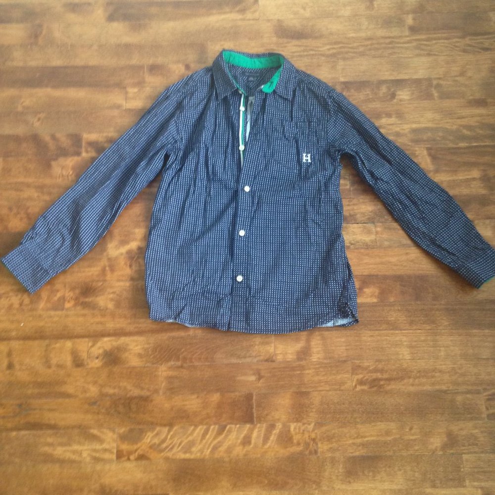 Tommy Hilfiger - Navy Polka Dot Button Down Shirt